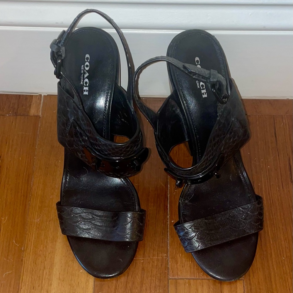 Coach Leather Sling Back
